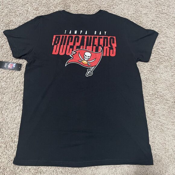 Tampa Bay Buccaneers Shirt Mens XL Black NFL Double Sided Modern Logo NEW - Picture 4 of 9